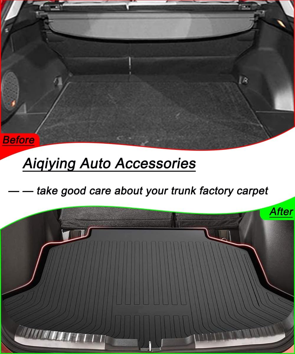 CRV Cargo Liners - All-Weather Waterproof Durable Custom-Fit 3D-Designed Protection Rear Trunk Tray Floor Mats Compatible with Honda CRV 2007-2016