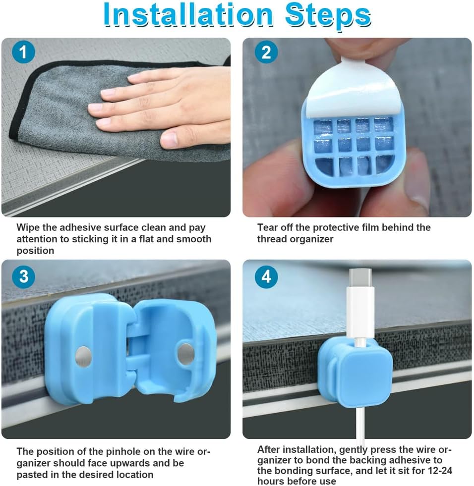 18 Pack Cord Organizer Holder,Magnetic Cable Clips Management,Easy Strong Adhesive Phone USB Charger Cord,Hide Or Organize Desk Cable for Kitchen,Office,Car,Nightstand（3Colors）