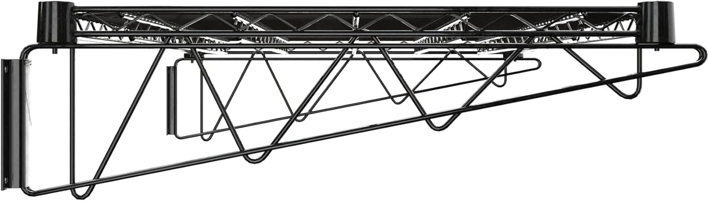 24" x 36" Black Epoxy Wire Wall Mount Shelf