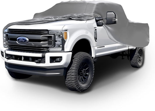 Car Covers Weatherproof Max Truck Cover & Warranty Compatible with Ford 2022-2024 F-250 Crew Cab, 8– Outdoor Cover, Prevents Theft with Cable Lock