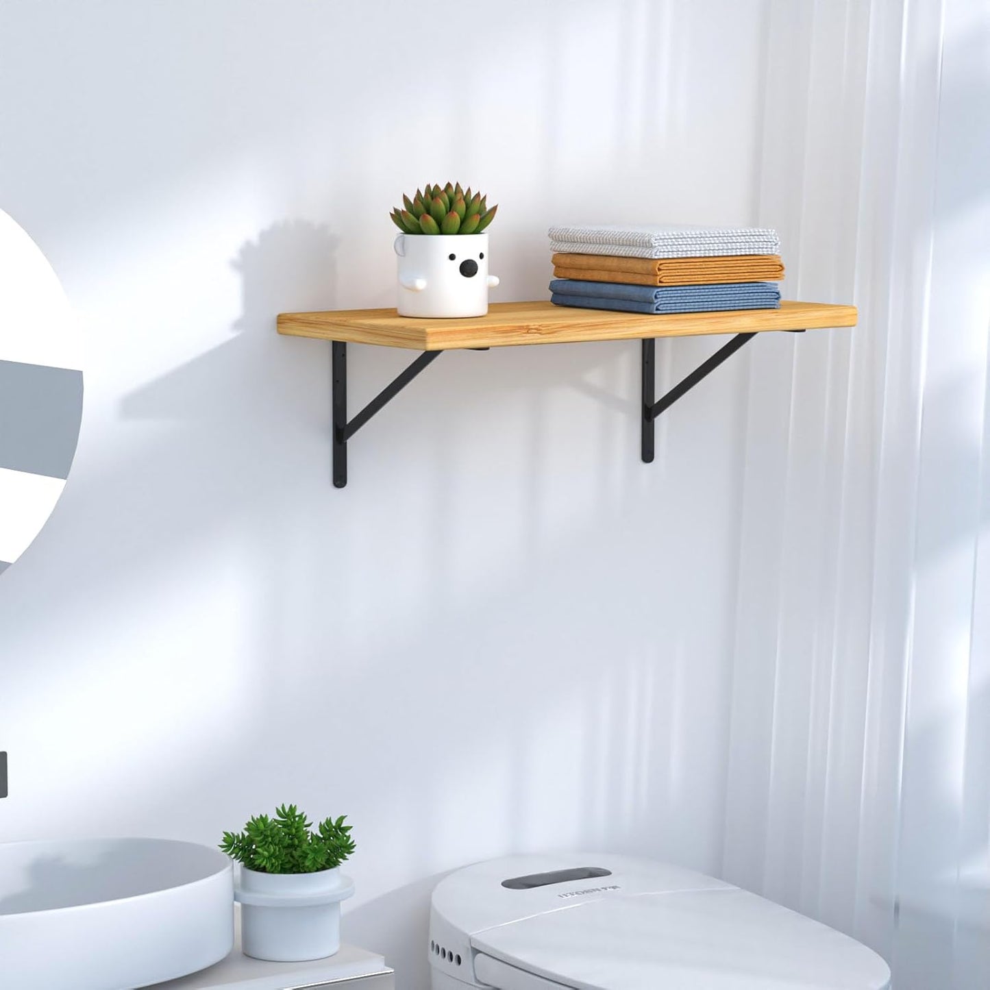 20 Pack L10 x H 8" Black Heavy Duty Shelf Brackets with Screws Metal Shelf Brackets Shelf Support Angle Brackets for Shelves L Brackets Heavy Duty Floating Shelf Brackets