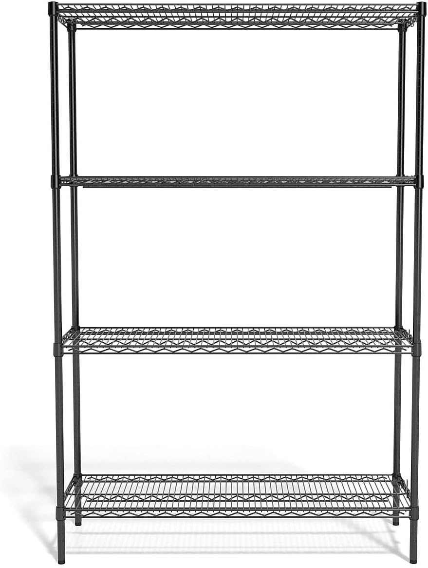 Professional 4-Shelf Wire Unit, 48-inch W, Black, 2/Pack (CW25471-CCVS)