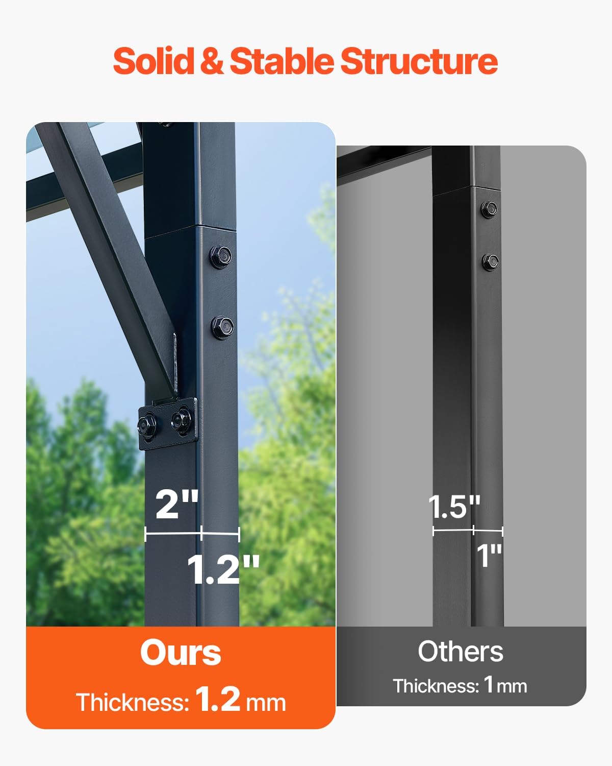 VEVOR Heavy Duty Metal Carport, 12' x 20' Outdoor Carport with Galvanized Steel Frame & Roof, Car Tent Garage Shade with Removable Sidewalls, Multi-Use Car Shelter for Pickup, Boat, Car & Tractors