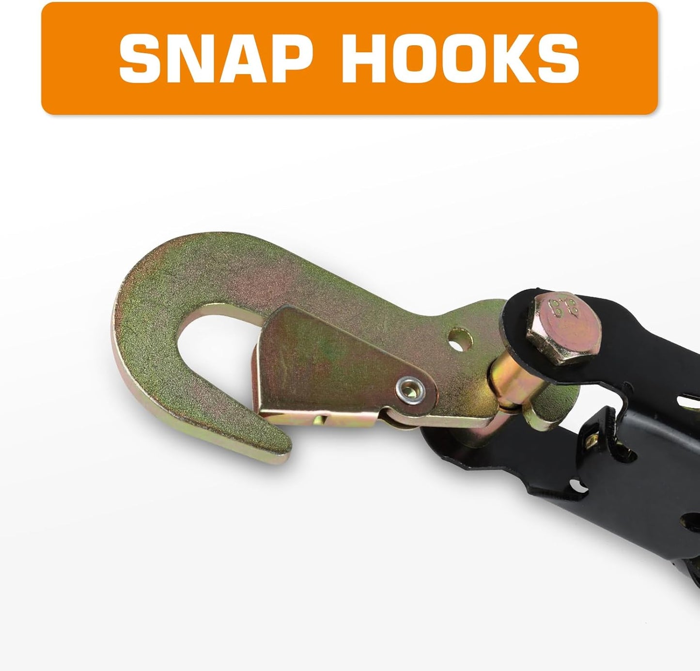 Kingfun Car Tie Down Straps for Trailers with Snap Hooks 4 Pack - 2" X 120" Tire Straps for A Car Trailer, 10,000lbs Break Strength Heavy Duty Ratchet Straps for Truck, Cars,Trailer & More