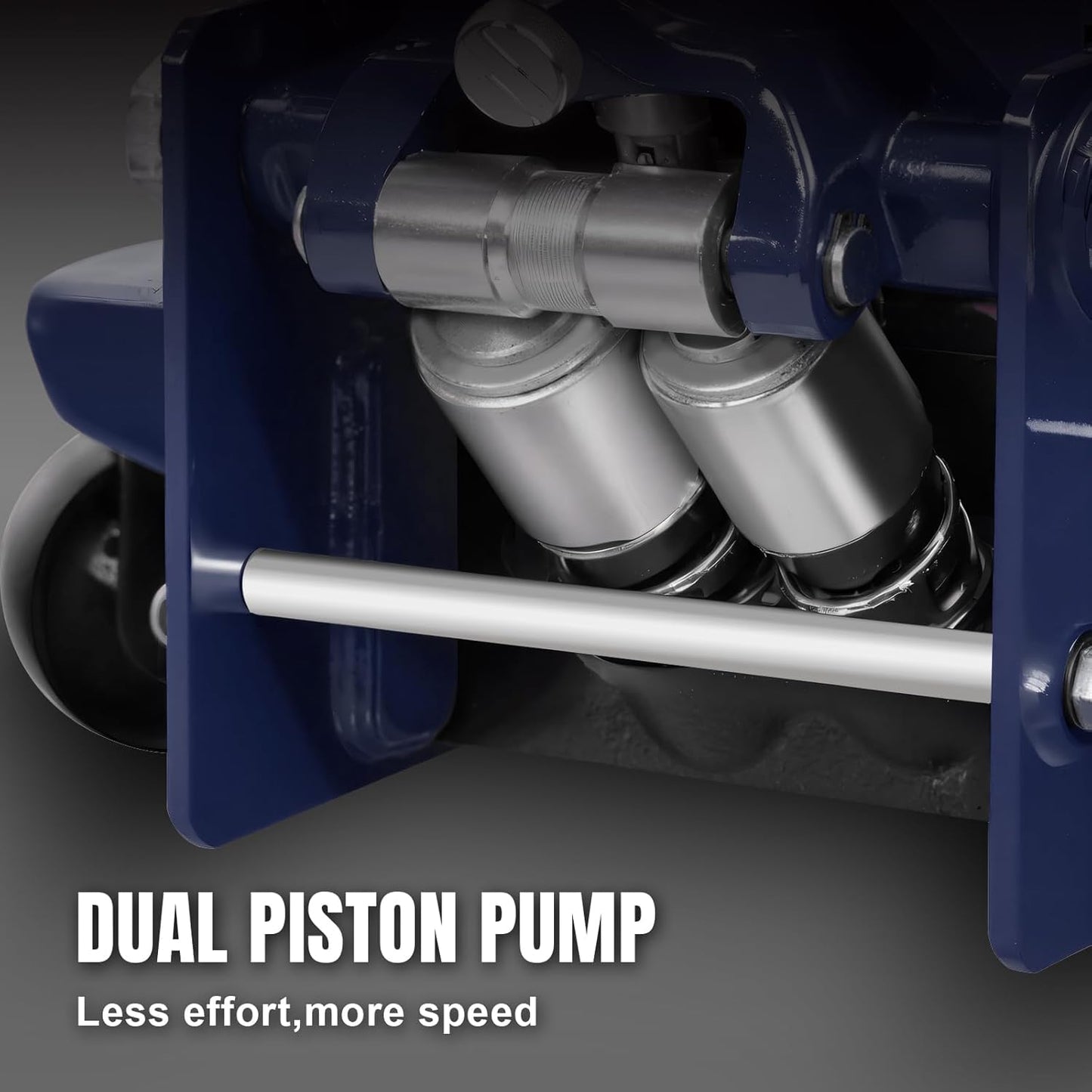 TCE Ultra Low Profile 3 Ton Hydraulic Floor Jack, 6600 LBS Heavy Duty Dual Pump Car Jack for Cars/Trucks/SUVs, ASME Certified with Detachable Handle (Blue)