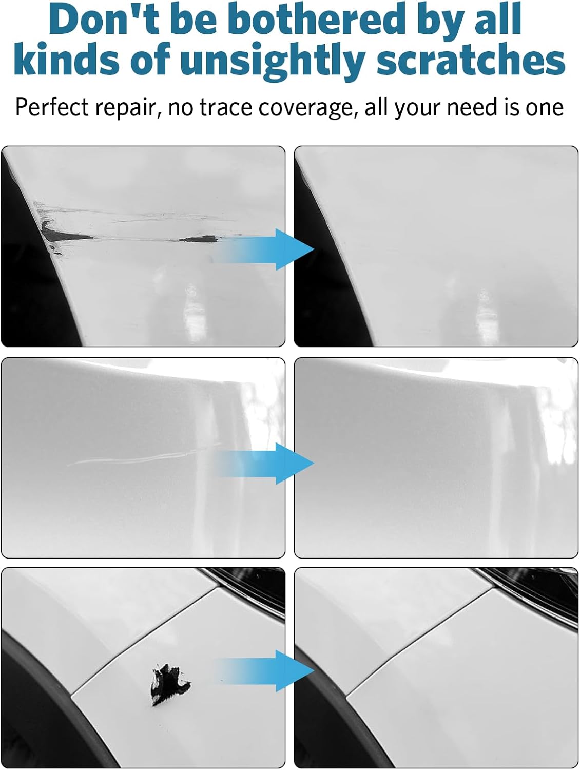 Shadow Black(G1) Touch Up Paint for Ford, Car Paint Scratch Repair Remover Pen Color Exact Match, Quick and Easy Fix Automotive Chips and Nicks Scuff