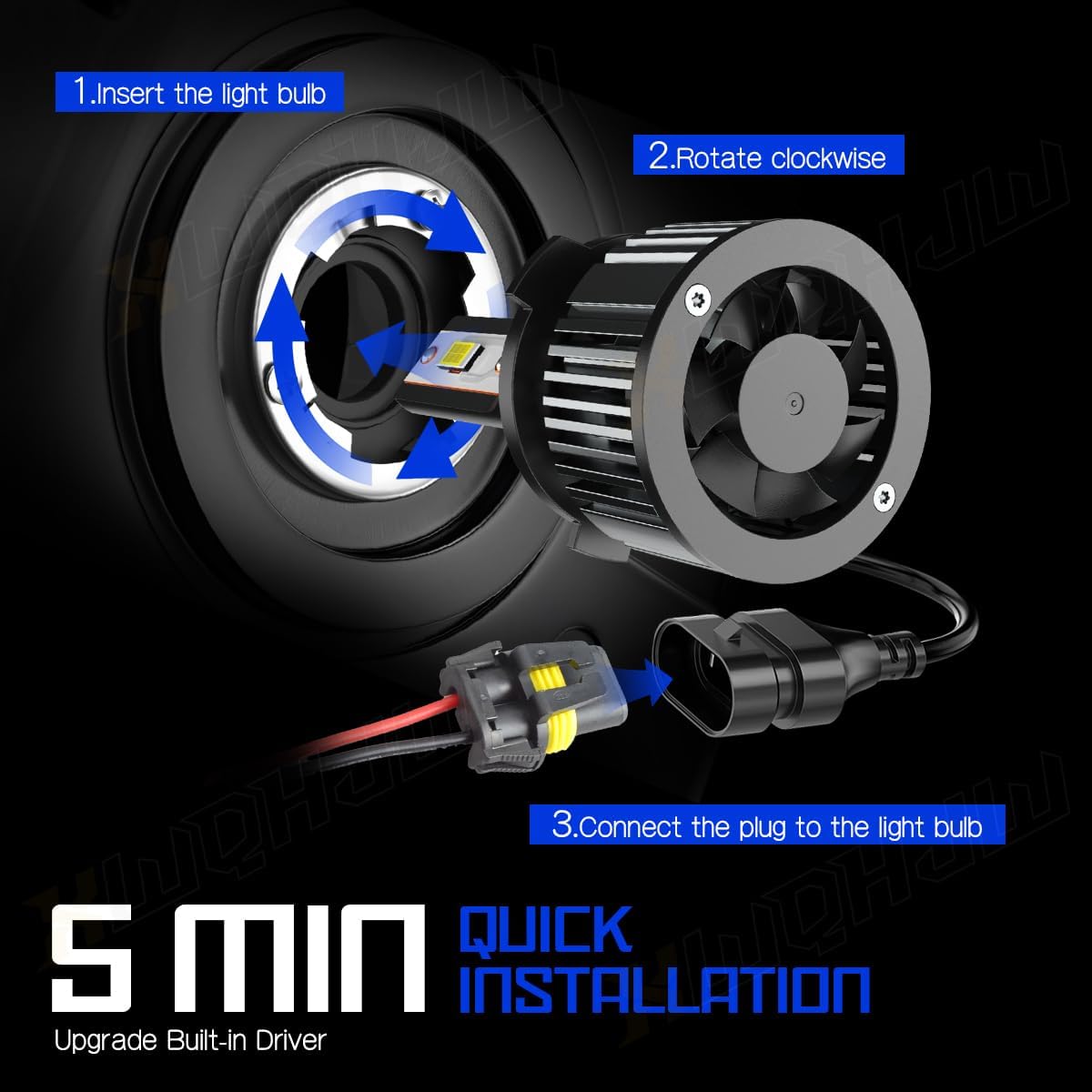 Compatible For Chevy Silverado 1500 2500 3500 High Low Beams and Fog Lights Bulbs Combo 2003 2004 2005 2006, 6500K White, 500% Brightness, Plug n Play, Pack of 6