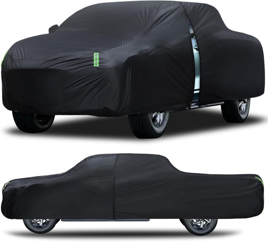 Car Cover Waterproof All Weather Full Outdoor Pickup Truck Cover Rain UV Protection, Size T2 Universal Fit for Ford F150 Chevy Silverado Dodge Ram 1500. (Fit Truck Length 221 to 228 inch)