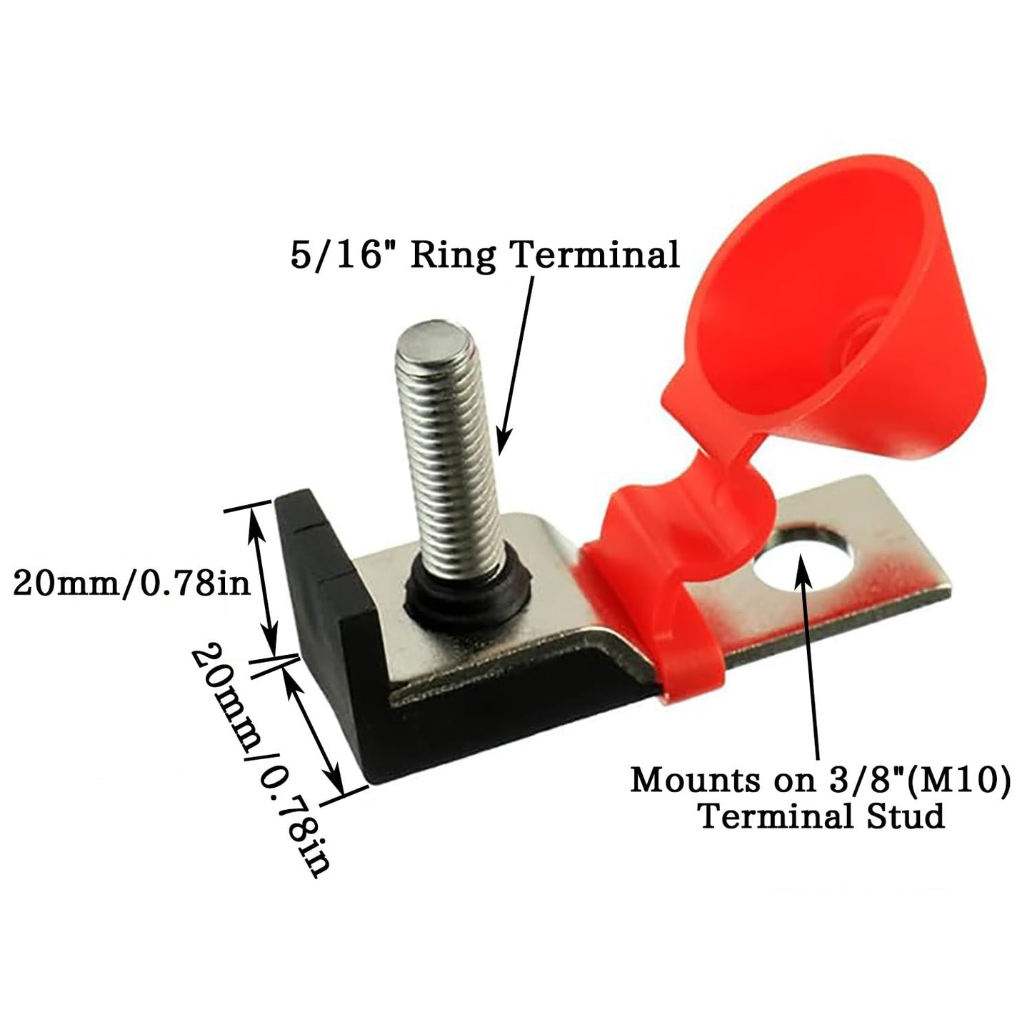 MRBF Terminal Fuse Block 300 AMP Marine Rated Battery Fuse 58V DC Max IP66 Waterproof Fuse Holder 300A