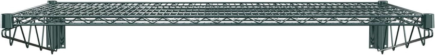 24" x 48" Green Epoxy Wire Wall Mount Shelf