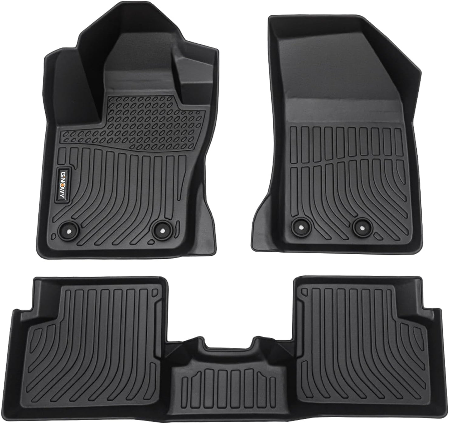 GINOWY- Floor Mats for Jeep Renegade 2015-2024 2025, TPE All Weather Car Floor Mats Renegade Car Accessories Mats Heavy Duty Floor Liners Black
