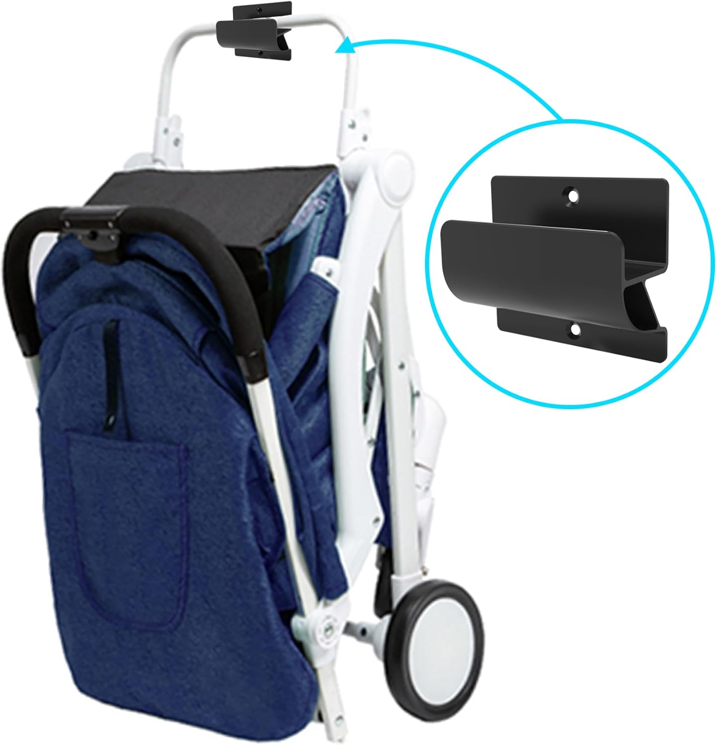 Ladder Hooks for Garage Organization,Ladder Hangers for Garage Storage Wall Mount Ladder Rack and Wheelbarrow Hanger,Heavy Duty Garage Hooks Wall Ladder Storage Hangers (5 inch 2PCS)