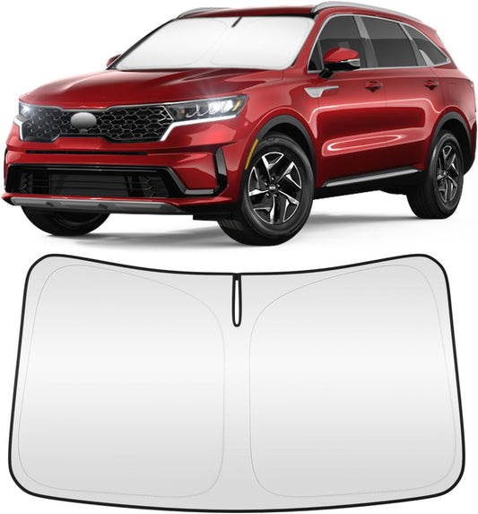 Windshield Sun Shade for kia Sorento 2021-2025 4-Layer Front Window Shade Custom Sun Visor 240T Shade Blocks UV Keep Your Car Cooler
