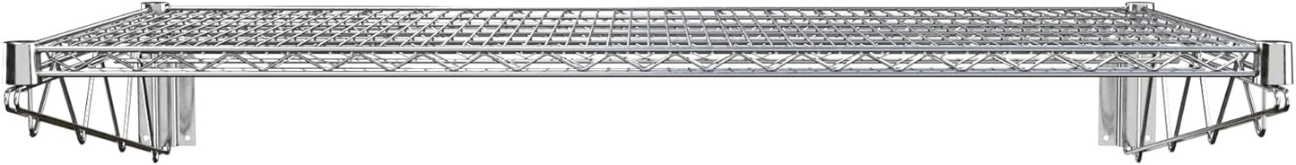 24" x 48" Chrome Wire Wall Mount Shelf