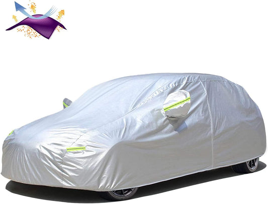 KouKou Oxford Hatchback Car Cover Waterproof All Weather, Fit Toyota Matrix, Honda Fit, VW Golf GTI, Hyundai Veloster, Ford Focus, Mini Cooper, Countryman etc. (178 x 72 x 59 inch)