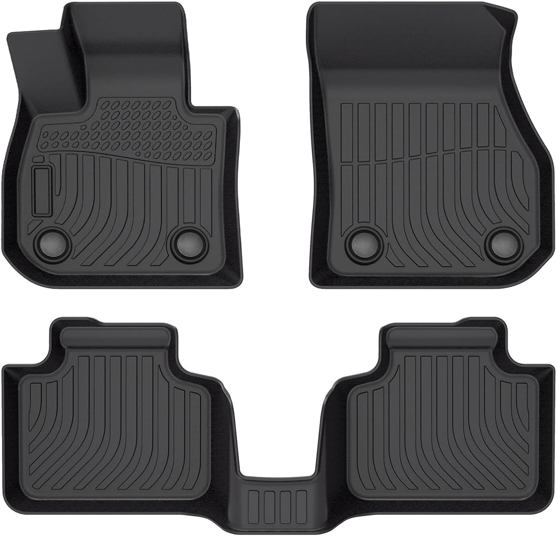 Cartist Floor Mats Compatible with BMW X1 2023 2024 2025 BMW x1 Accessories All Weather Floor Mats 1st & 2nd Row Carpet Protection 3D TPE Odorless