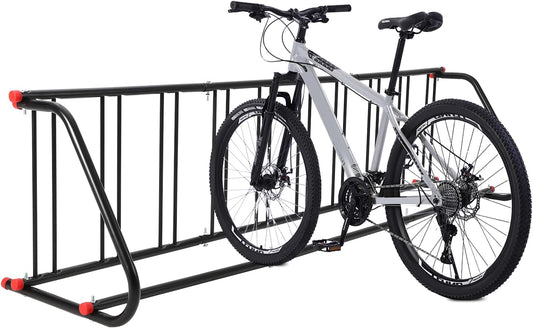 Commercial Grid Bike Rack for 10 Bikes - Heavy Duty Metal Bike Stand Floor, Outdoor Bicycle Parking Rack for Garage, Retail, School, Backyard, Bike Shop (Single Side)