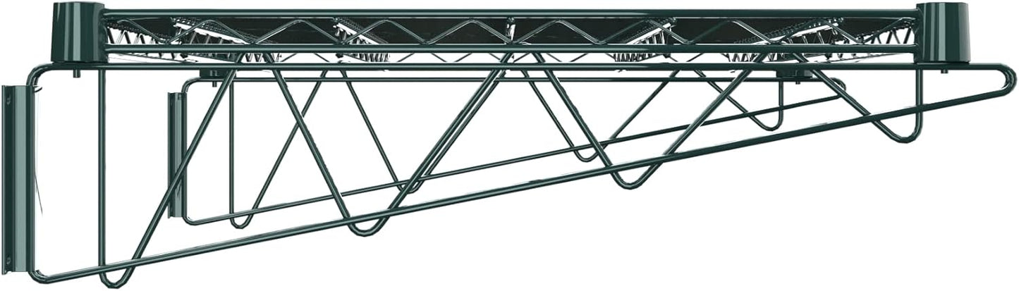 24" x 24" Green Epoxy Wire Wall Mount Shelf