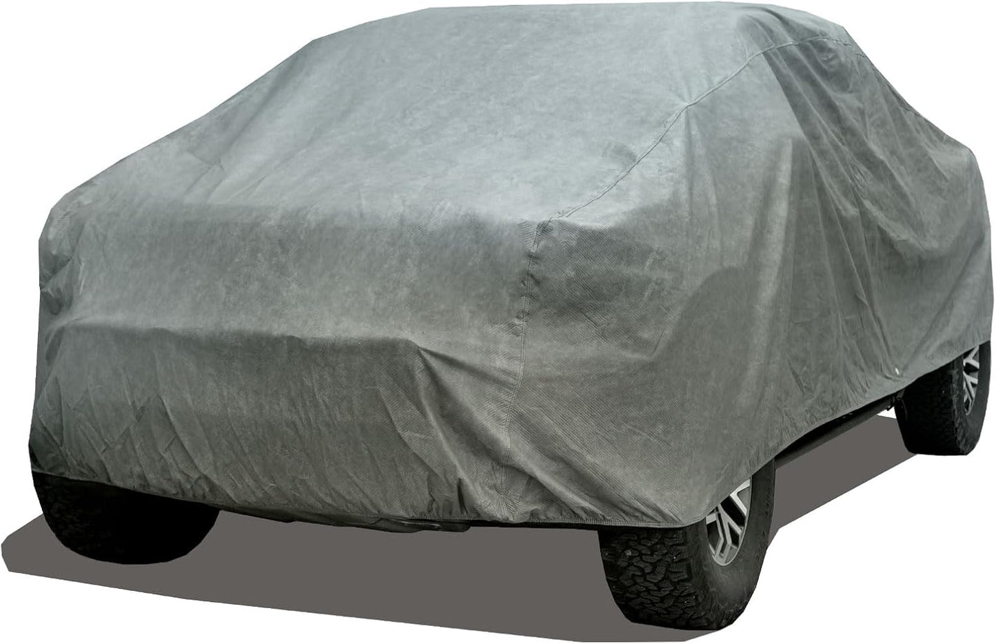 All Weather Waterproof Truck Car Cover, 7-Layer Non-Woven Cotton Car Covers for Automobiles Car Snow Cover, Full Exterior Covers, Winter Rain Sun, Grey, Size Truck T1