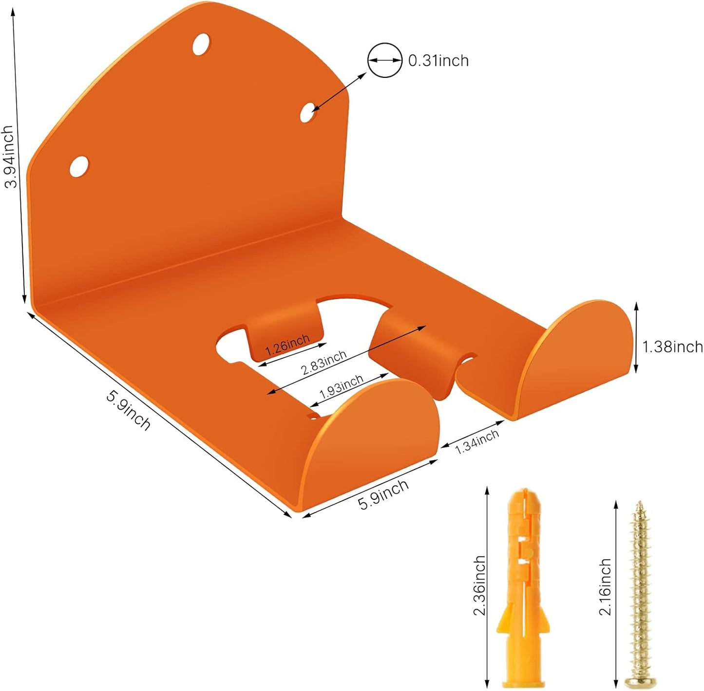 Garage Organizer Wall Hanger - Garden Tool Rack for Grass Trimmer, Hedge Trimmer, Garage Tools, 1 Pack