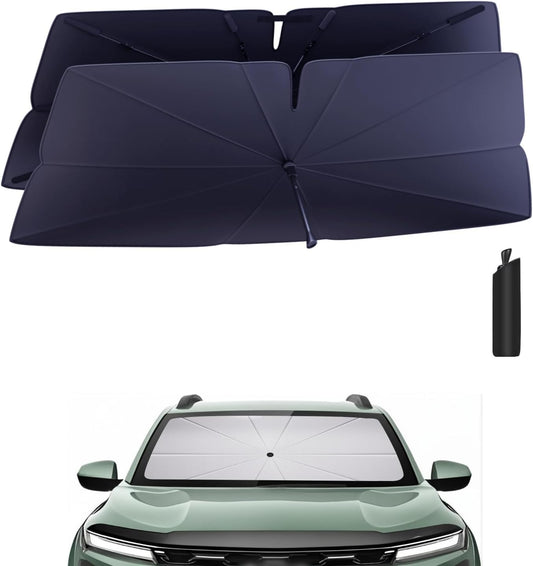 Windshield Sun Shade Umbrella Compatible with 2013-2023 Chevy Trax Accessories: Custom Fit 240T Silver, Double Thickened, Foldable Window Sunshade, Ultimate 99% UV Blocking for LS, LT, LTZ