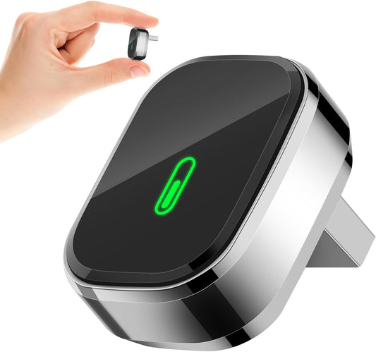 Wireless CarPlay Adapter,2-in-1 Apple CarPlay & Android Auto Wireless Adapter with Mini Snug Fit Design, Converts Factory Wired to Seamless for iPhone iOS 10+ & Android 11+ (Black)