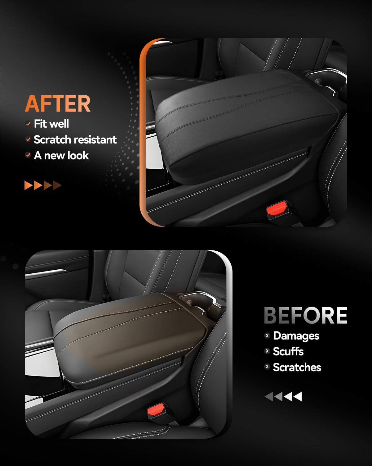 CDEFG for 2025 2026 GMC Acadia Center Console Cover Armrest Box Cover Acadia (Elevation, AT4, Denali) Accessories Console Arm Rest Protector