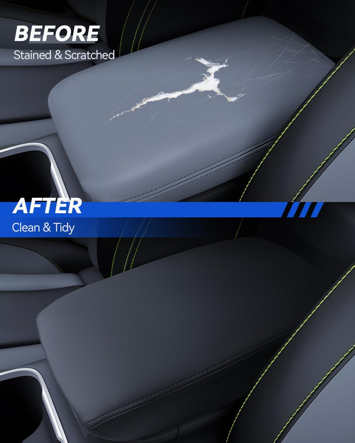 Armrest Cover for Chevrolet Equinox LT, ACTIV, RS 2025 Accessories Center Console Middle Lid Pad Protector for Car Elbow Rest