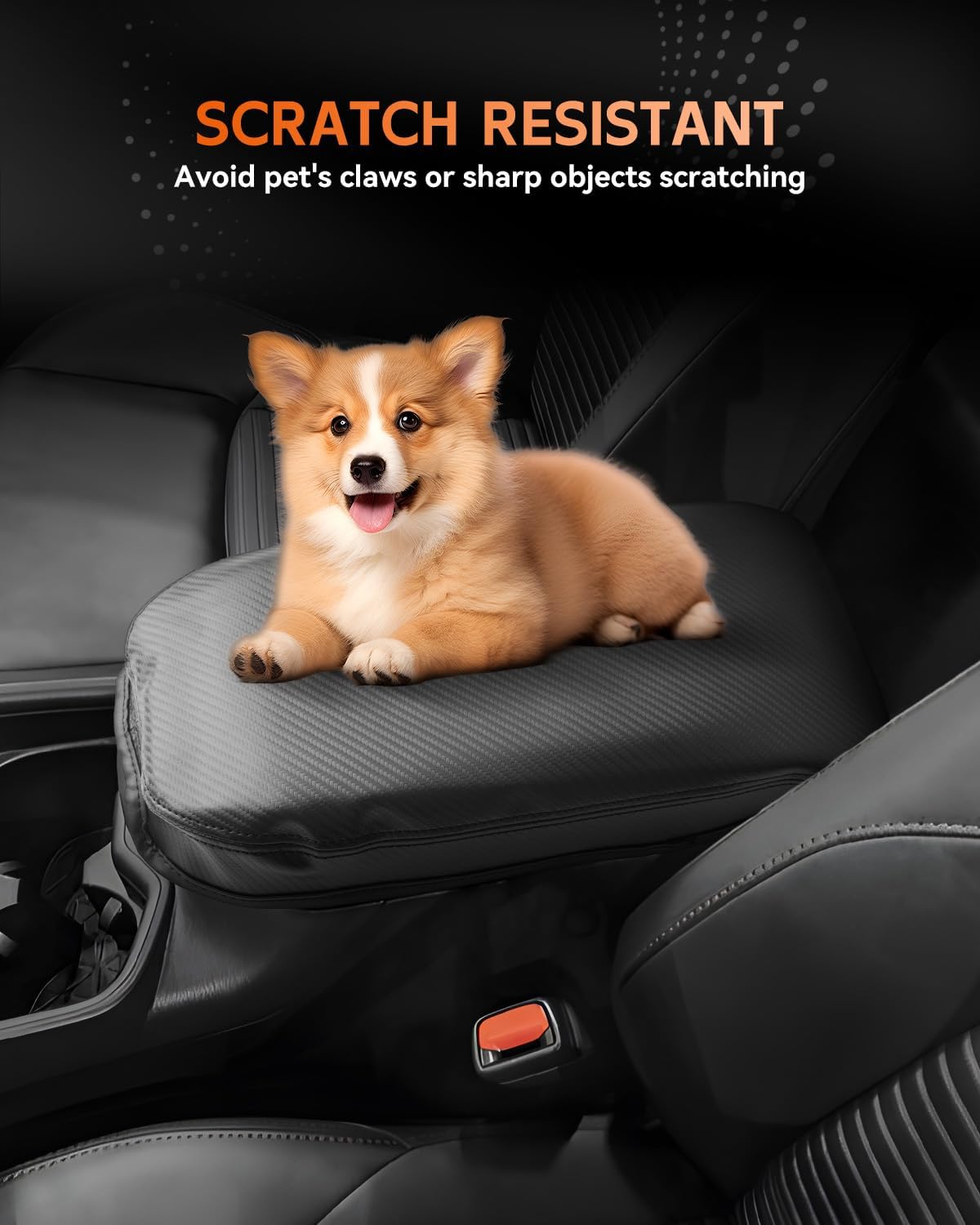 CDEFG for Toyota RAV4 2019-2025 Center Console Cover Armrest Box Cover for RAV4 (LE, XLE, XLE Premium, Limited) 2020 2021 2022 2023 2024 2025 Accessories Arm Rest Protector