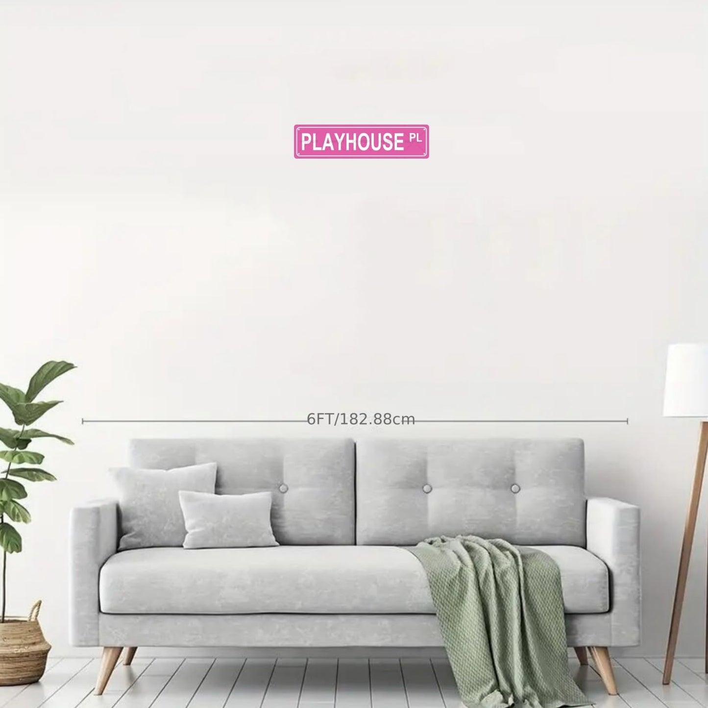 PLAYHOUSE PL Space Metal Tin Street Sign Bar Cafe Garage Cave Home Room Wall Bathroom Farmhouse Garden Porch Patio Decor, 16 x 4 Inch