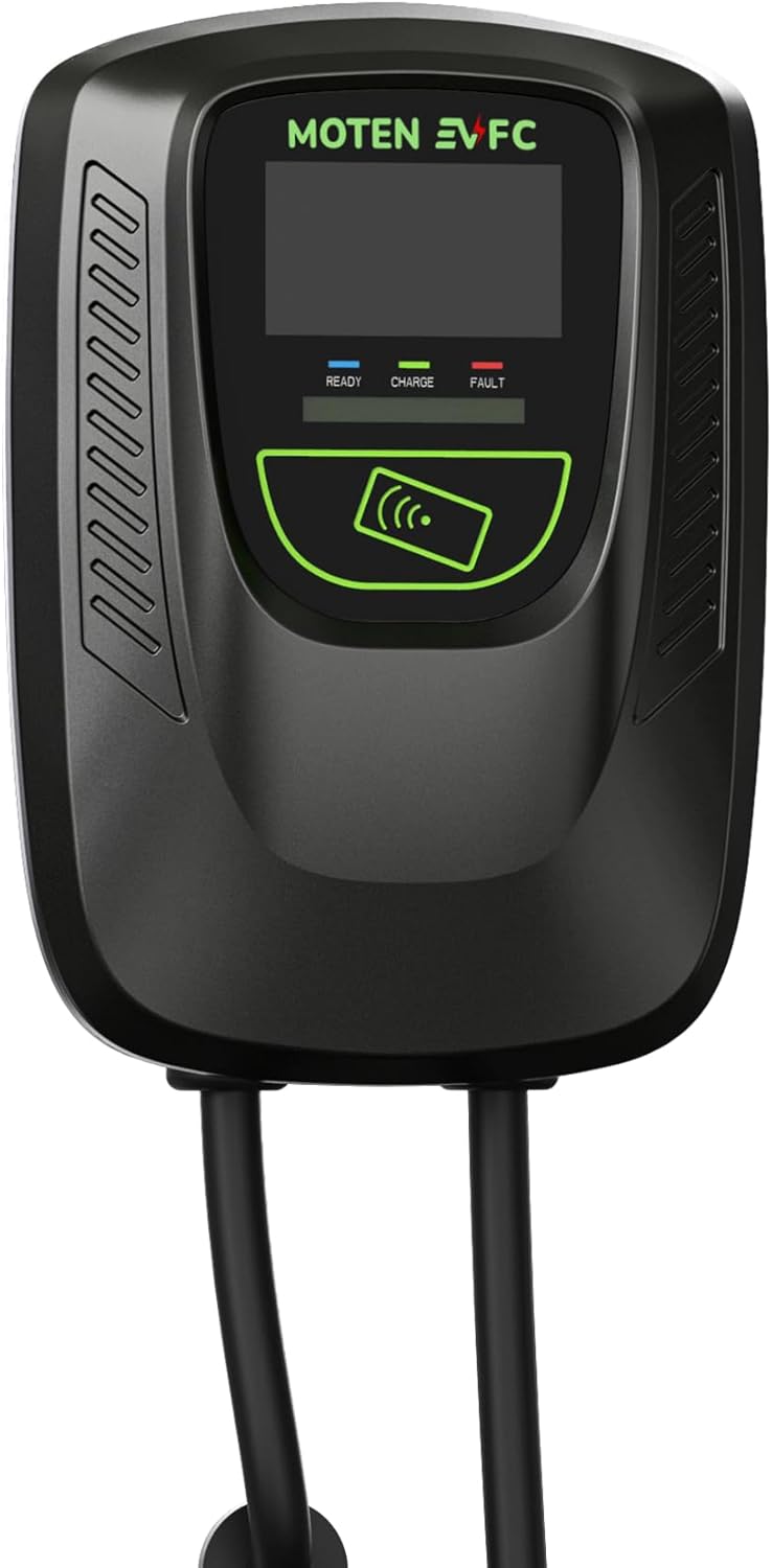 DORADO-80S by MOTEN EVFC Level 2 EV Home Charger 80A / 19.2 kW Ethernet, WiFi, RFID, 25 FT Cable, FCC, ETL, Energy Star, eMOTEN Phone APP, Hardwired
