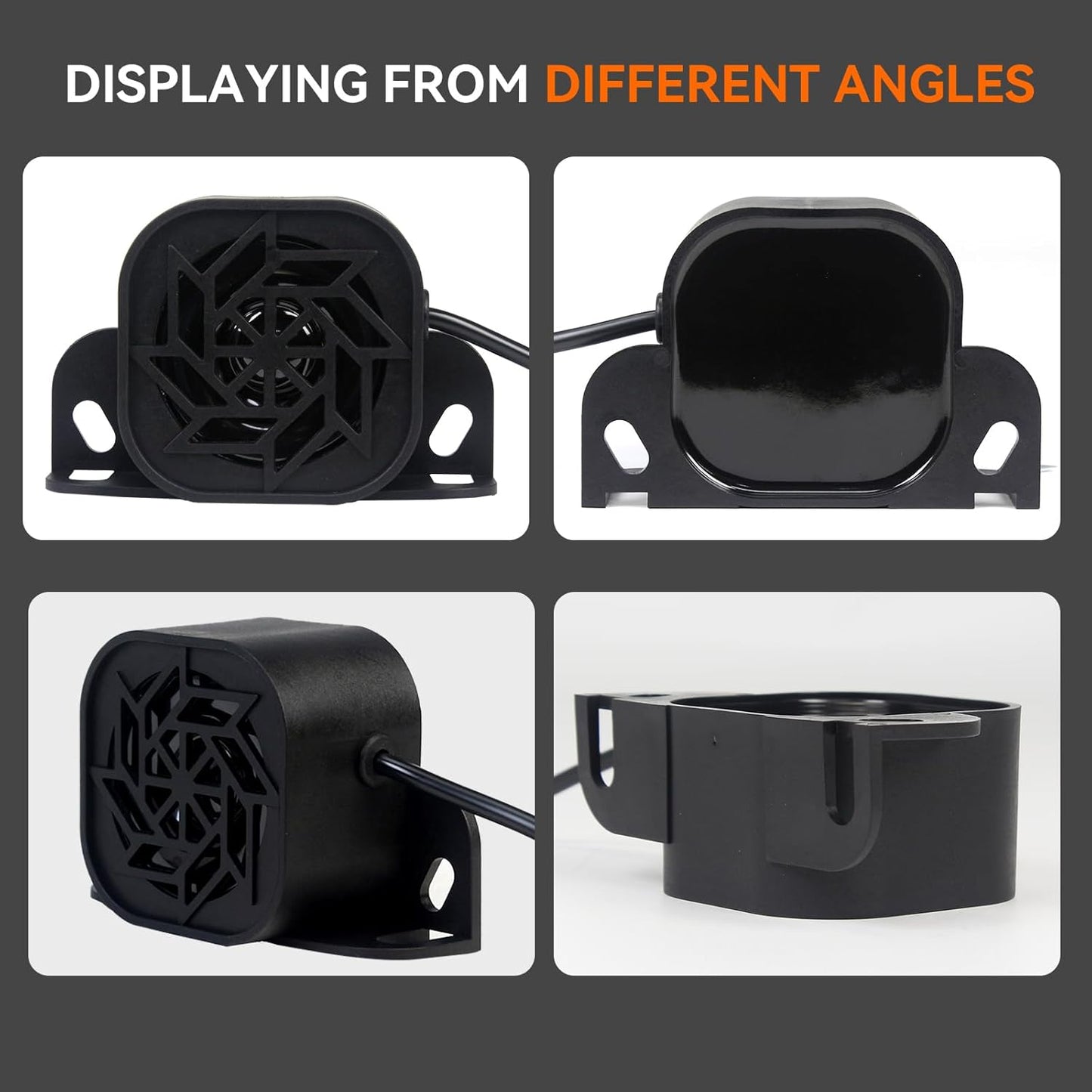 830 Back-up Alarm 12V-24V 110dB IP67 Waterproof Dust-Proof Reversing Warning Alarm with Super Loud Beeper Tone for Truck Van Forklift Car Lorry Agricultural Vehicles