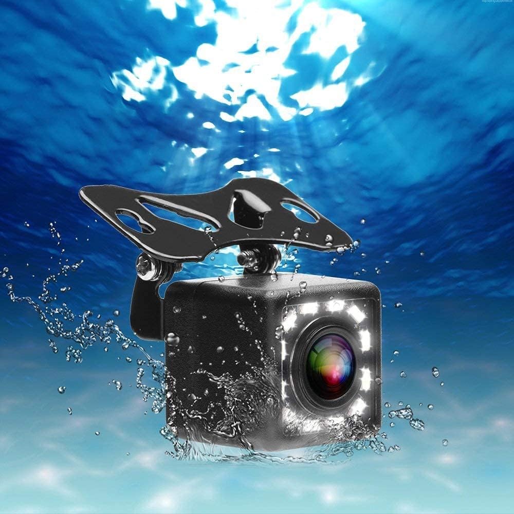 Back Up Camera with 4.3 Inch Monitor Kit, Reverse Rear View Camera for Trucks, Pickups, Suvs, RVs, Easy Install IP68 Waterproof Night Vision with Parking Guidelines,12 LED Rear View Monitor for 12V