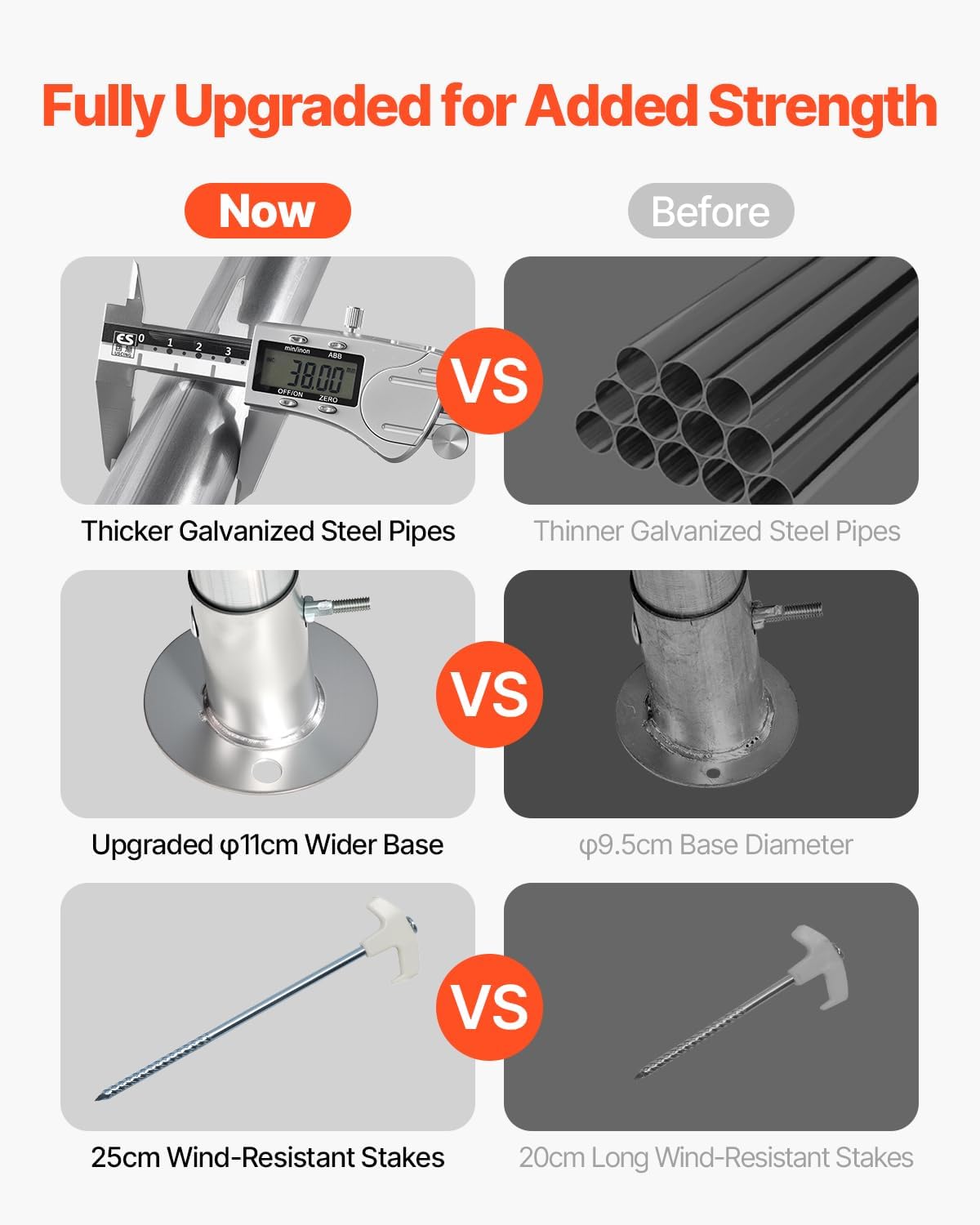 VEVOR Outdoor Storage Shed, 7 x 12 ft Portable Storage Tent with Roll-up Door & Vents, Waterproof Canopy Shed Shelter, Heavy Duty Frame, Patio Garage Carport for Motorcycle, Lawn Mower, Bike, Grey