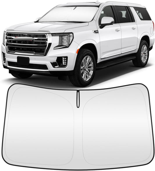 Windshield Sun Shade for GMC Yukon 2021-2025 4-Layer Front Window Shade Custom Sun Visor 240T Shade Blocks UV Keep Your Car Cooler