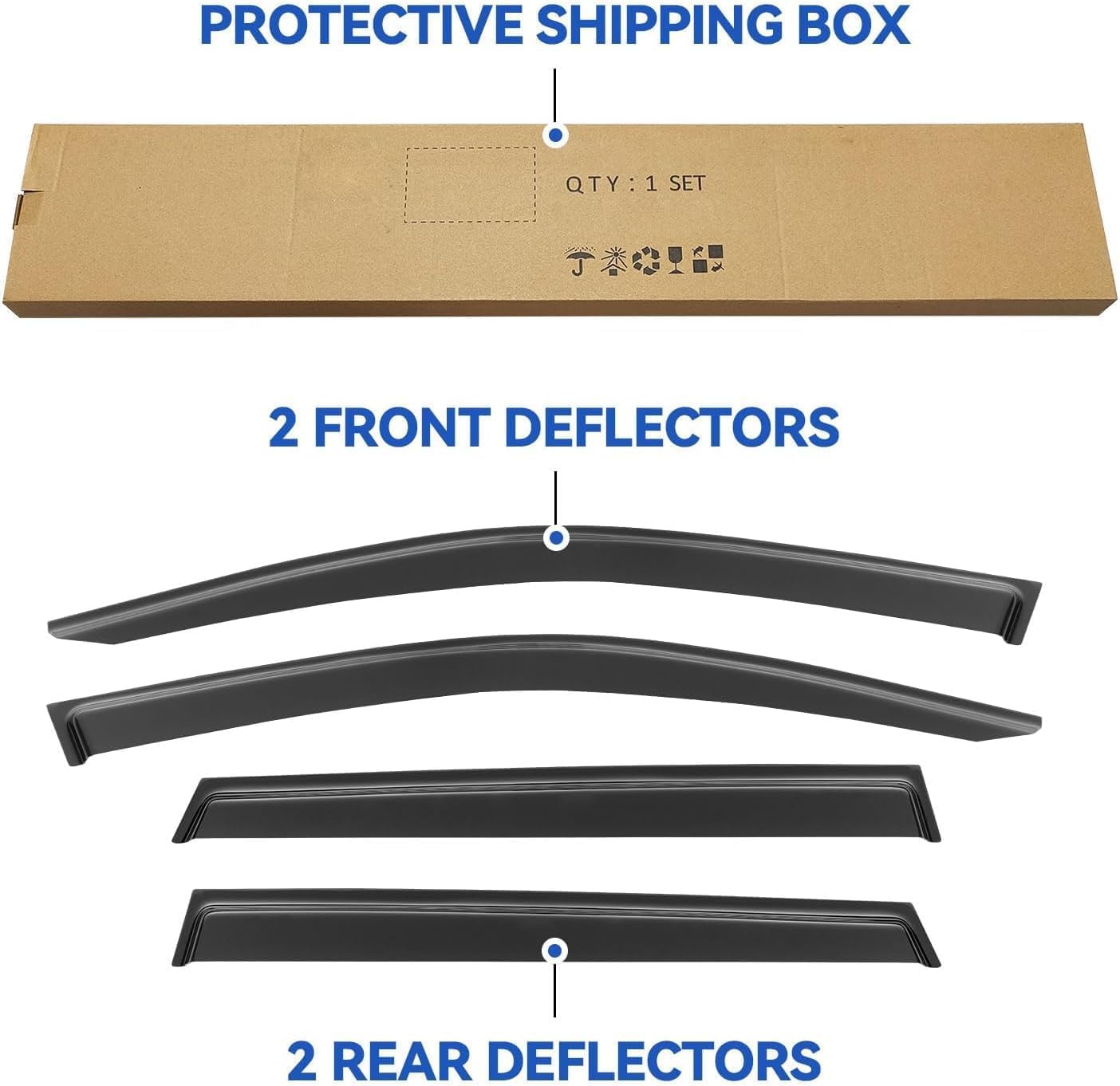 Window Visors Rain Guards for 2022 2023 2024 2025 Toyota Corolla Cross, Out-Channel Window Vent Wind Deflectors Visors Shades for 22 23 24 25 Corolla Cross L LE XLE