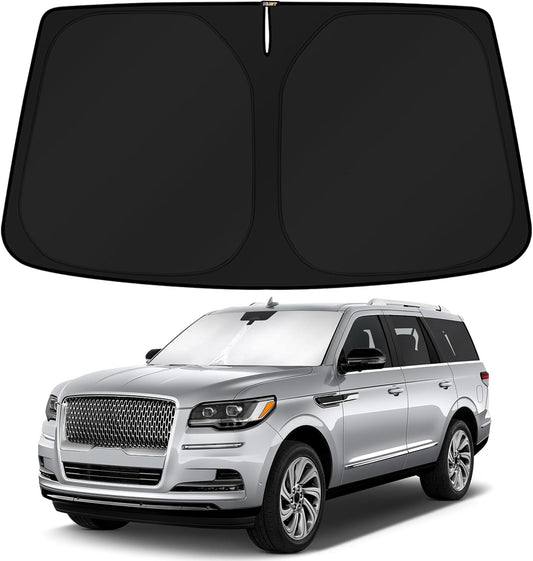 KUST Windshield Sun Shade for 2018-2024 2025 Lincoln Navigator Accessories Custom Fit Sunshade Sun Visor Protector Foldable Blocks UV Rays Keep Your Car Cooler