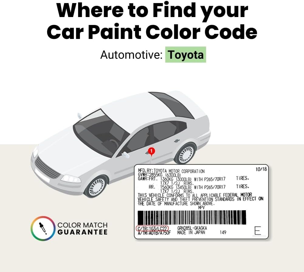 TouchUpDirect 8T5 Blue Ribbon/Dark Blue/Orion Blue Pearl Compatible with Toyota Exact Match Touch Up Paint Brush - Platinum Kit