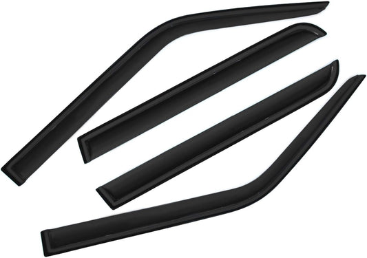 Smoke Sun/Rain Guards Window Visors Compatible with 2007-2017 Jeep Patriot Wind Deflector 4pcs