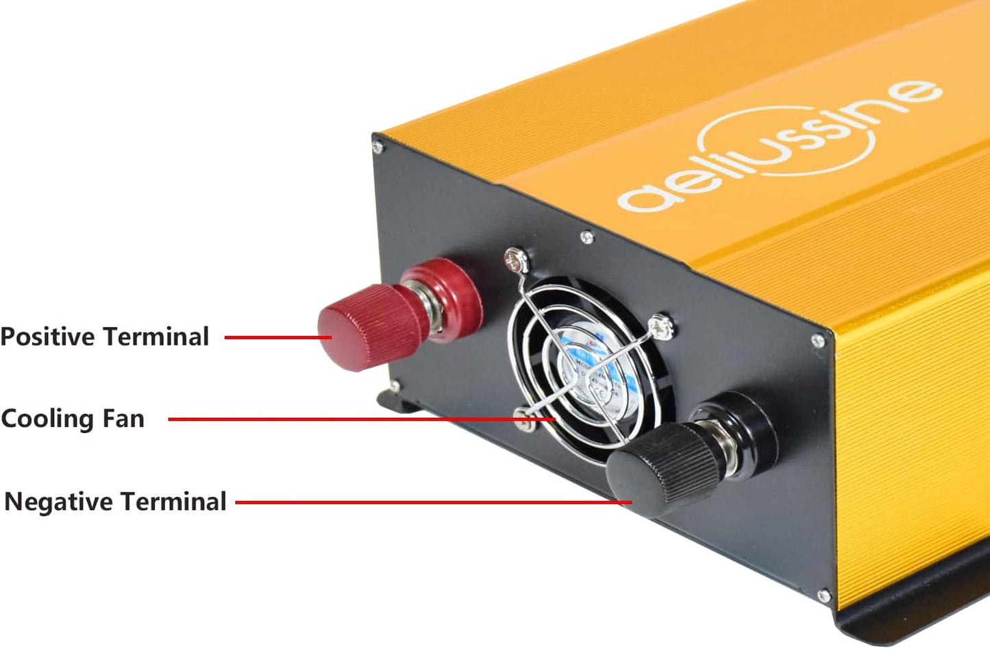 1500W Pure Sine Wave Inverter-48V DC to 110V 120V AC Power Converter with 2 AC Outlets, 48 Volt Power Inverter for Truck, Rv, Camping, Home, Emergency Power