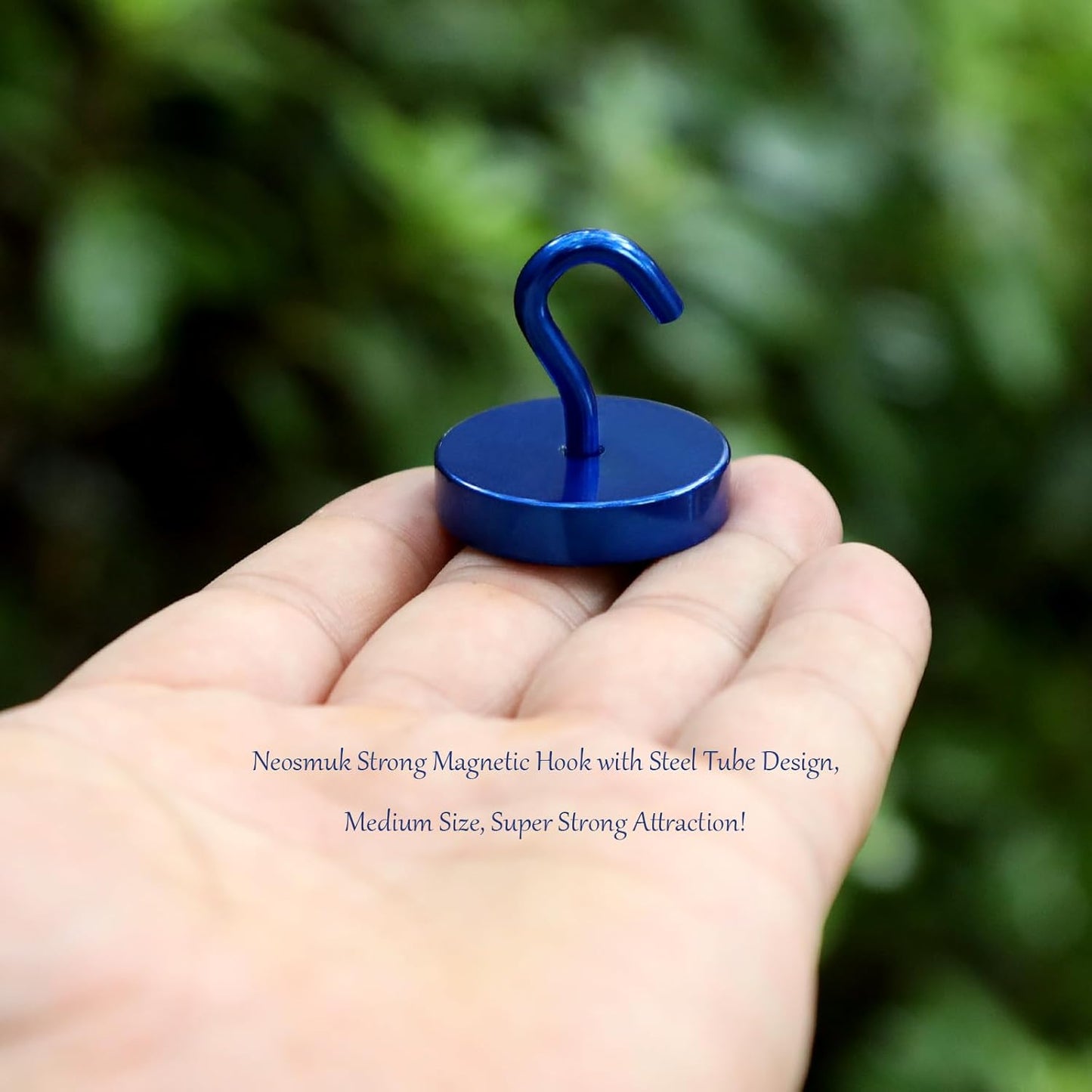 Neosmuk Magnetic Hooks, Cruise Ship Essentials, 100lb+ Heavy Duty Magnetic Hooks for Cruise Cabins, Refrigerator, Grill, Hanging, and Travel | Extra Strong Must-Haves Magnet Hook,Navyblue