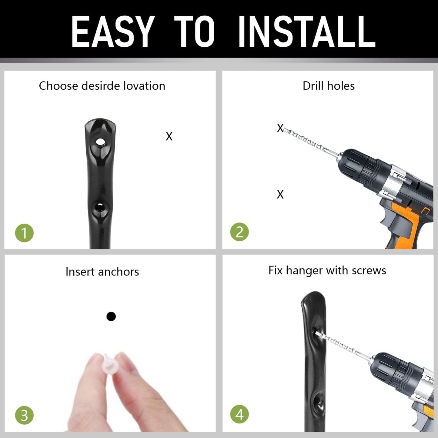 Garage Storage Hooks 3.5Inch Heavy Duty Wall Mounted Garage Utility Hooks 12 Pack Hangers Great for Tools Bikes Ladders Chairs