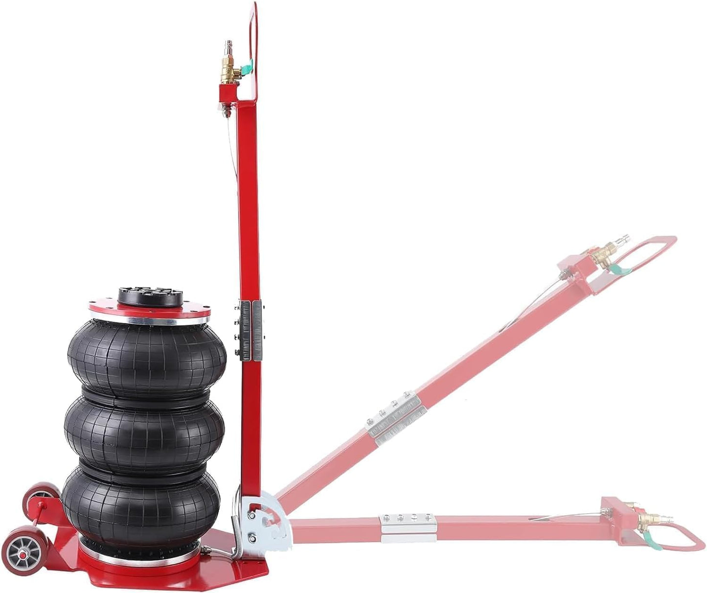 Air Jack,Heavy Duty 3 Ton/6600 lbs Air Bag Jack-3-Ply Pneumatic Lift up to 17.7 inch/450 mm for Cars/SUVs,Pneumatic Jack with Adjustable Long Handles
