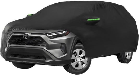 Proadsy 2025 Upgrade Car Cover Compatible with Rav4 2019-2024 2025 Windproof All Weather Waterproof Sun Rain UV Dust Snow Protection Outdoor Covers