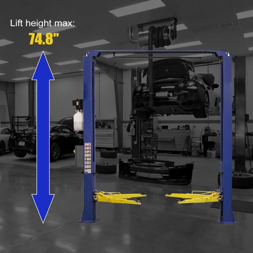 Car Lift 9,000lbs 2 Post Auto Lift Overhead Auto Truck Hoist for Home Garage, 220V