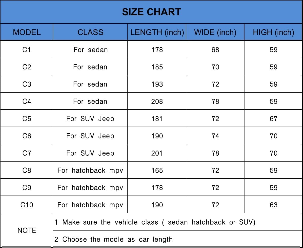 KouKou Oxford Car Cover Waterproof All Weather for Automobiles, Fit Sedan Dodge Charger, Chrysler 300, Hyundai Genesis, Mercedes Benz S Class,BMW 7 Series, etc (208 X 78 X 59 inch)