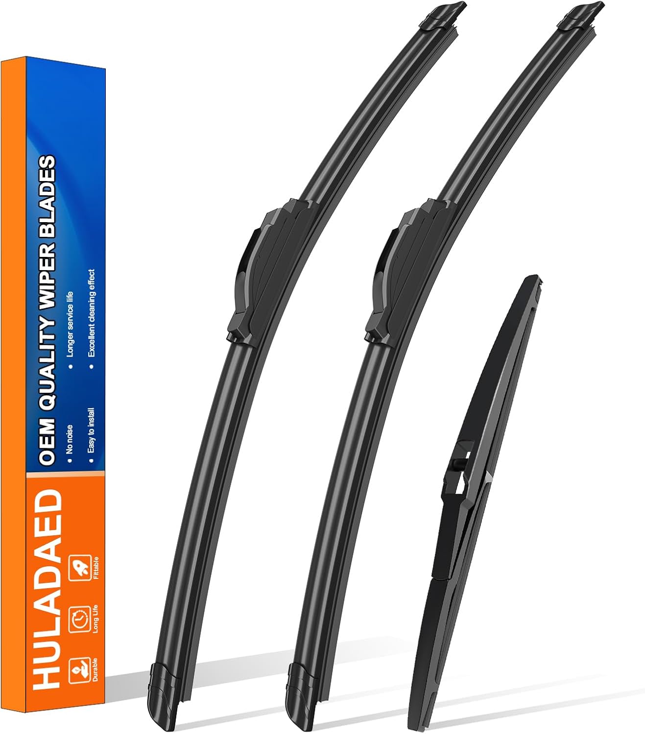 HULADAED® 26'' 20'' 12'' Windshield Wipers Replacement for Toyota Highlander 2019-2008 GX460 2023-2011,Silicone Front Rear Wiper blades for MY Car-All Weather & Quiet(3 PACK)