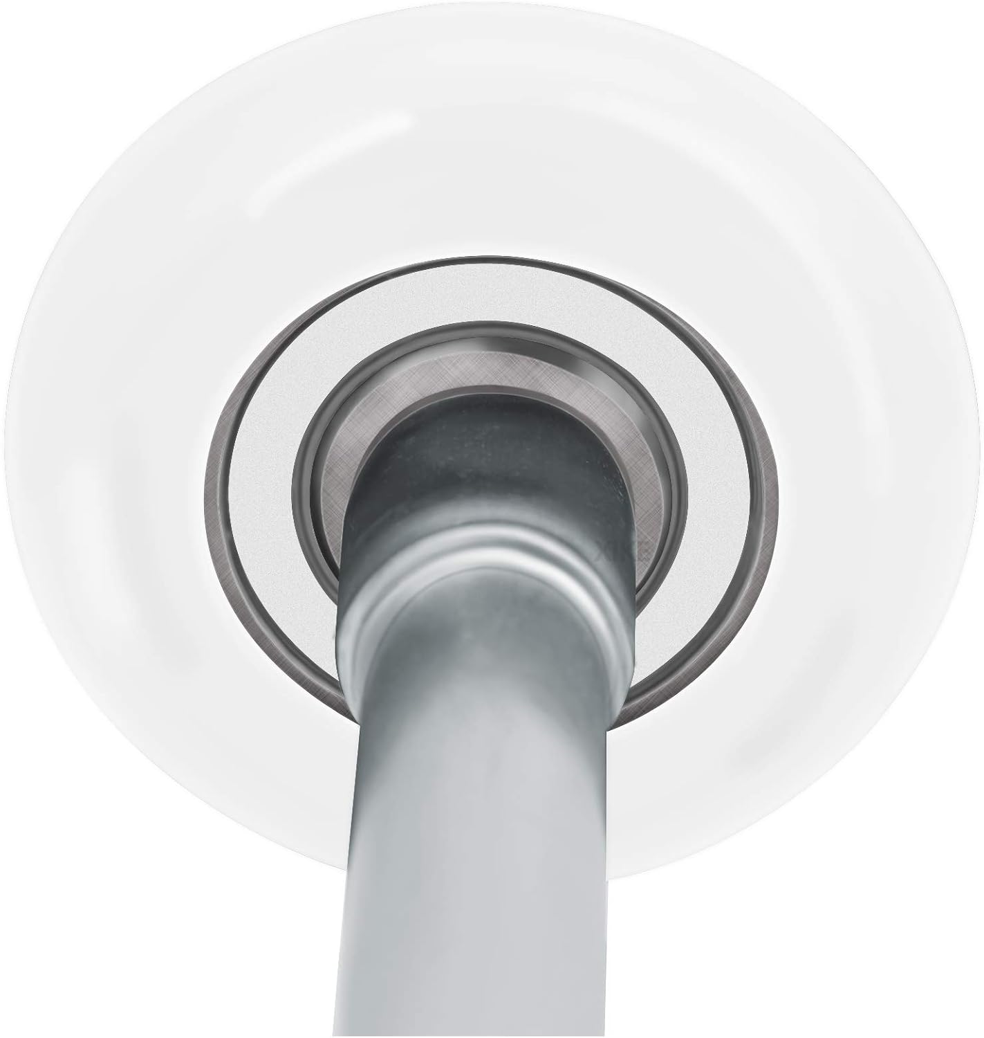 XiKe 12 Pack White 2" Nylon Garage Door Roller 4" Stem, Quiet/Durable and High Load, Use 6200-2RS Double Seals Precision Bearings.