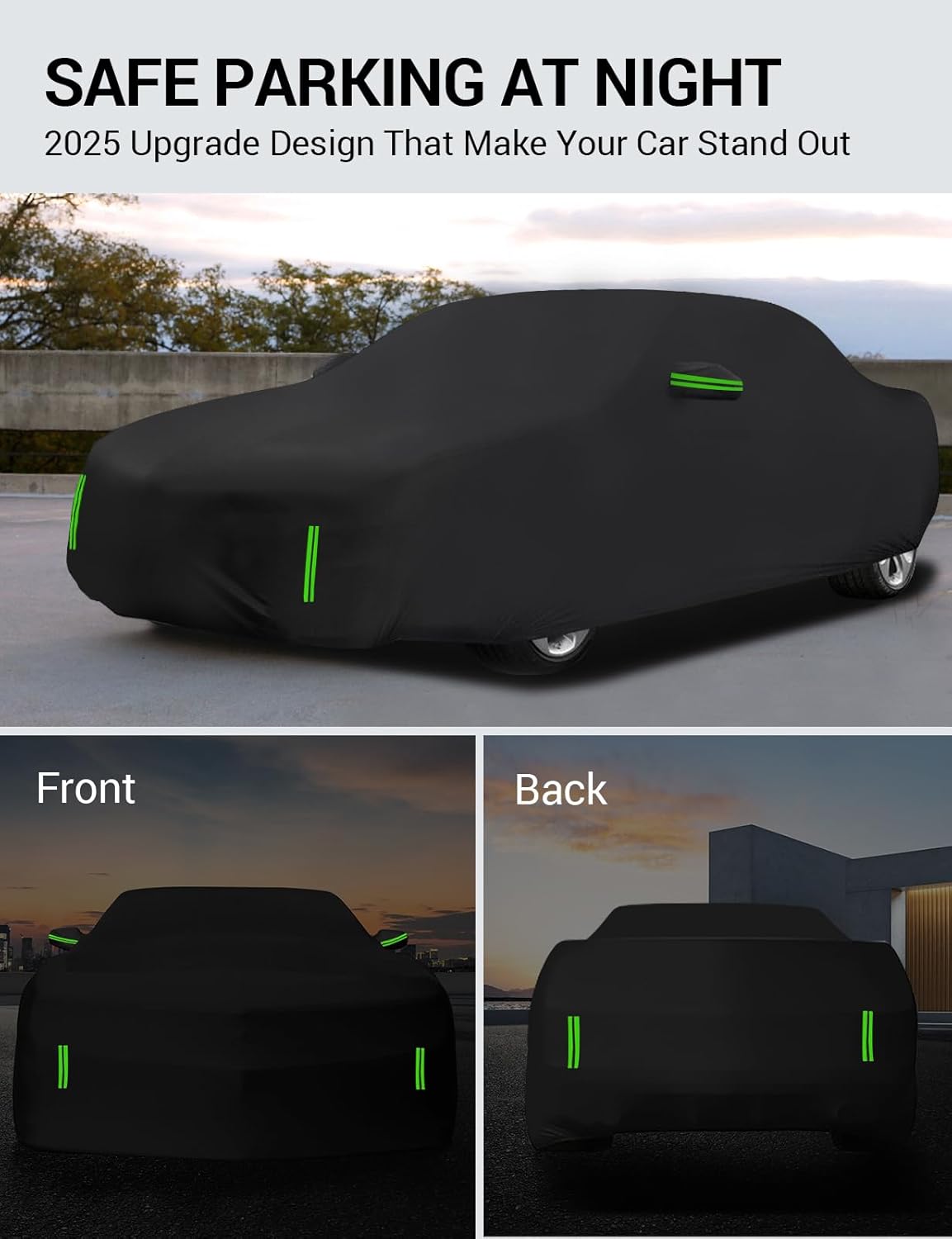 Proadsy 2025 Upgrade Car Cover Custom Fit for 2019-2025 Genesis G70, Waterproof All Weather for Automobiles, Full Exterior Cover Rain Snow Sun Protector Indoor Outdoor Car Cover