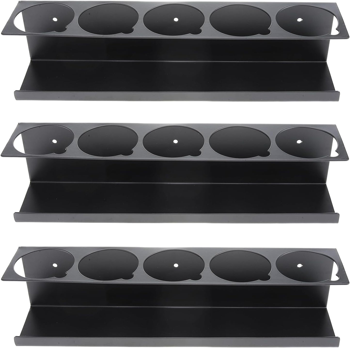 RealPlus Aerosol Spray Can Holder Rack Organizer, 5 Can Spray Bottle Holder Heavy-Duty Steel Wall Mounted for Garage and Workspace, Pack of 3